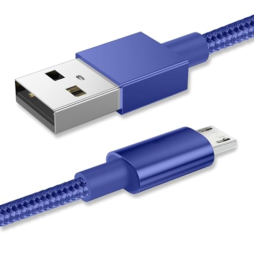 Micro USB Cable, Android Charging Cable, Micro Charging Cable Braided Compatible with PS4 Controller, Samsung Galaxy J7, S7, S6, Fire HD Tablet, HTC, LG, Motorola (1 Metre)