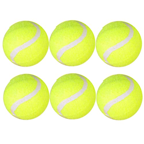 NULYLU Elastic Tennis Balls for Training Game 6 Pack Sturdy and Pressure-Resistant Tennis Accessory