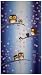 Noren Japanese Doorway Curtain 85x150cm Owl Cherry Blossom Blue