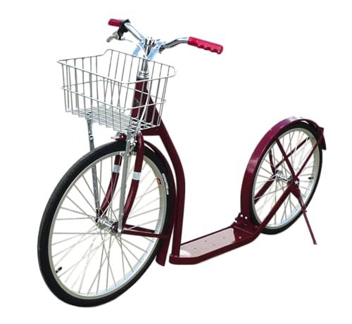 AmishToyBox Deluxe Kick Scooter Bike Model 2420 Adult Maroon