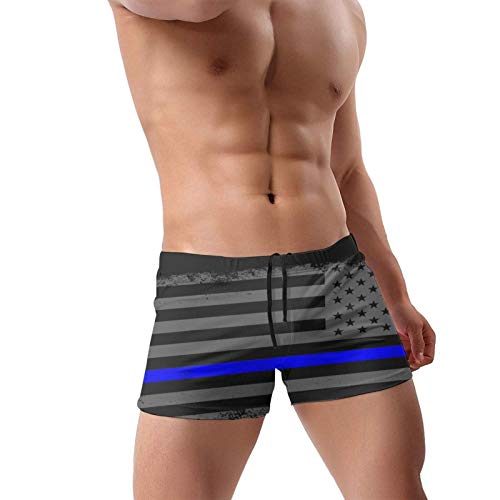Men'S USA Flag Swimwear Boxer Briefs Swim Trunk Triangle Thong Bikini Swimsuit3