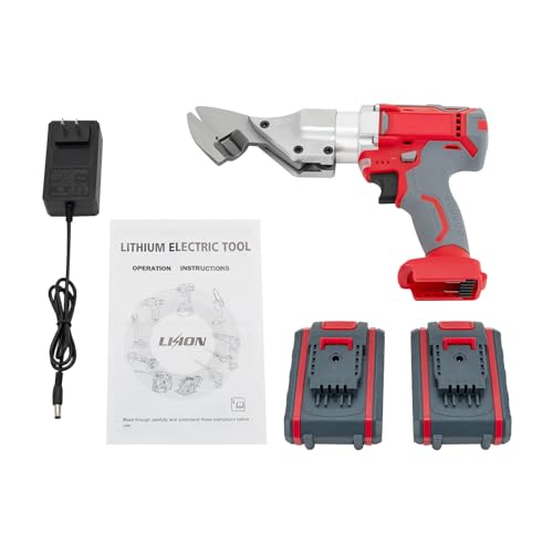 21V Metal Shear, Handheld Speed Swivel Head Electric Metal Cutter Shear with 18650 Lithium Battery & Charger, Portable Electric Metal Shear with 2-speed Adjustment for Cutting Iron, Aluminum - Thumbnail 6