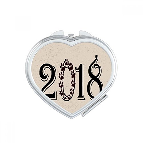 Miroir compact design cœur horloge édition multicolore festive