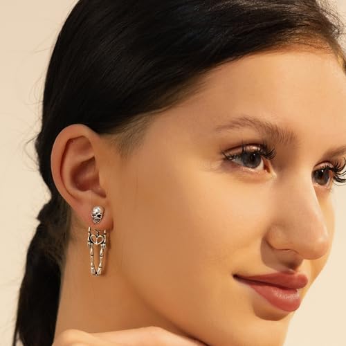 Halloween Earrings Skeleton Skull Dangle BOO Ghost Witch Tassel Terror Knife Earrings2