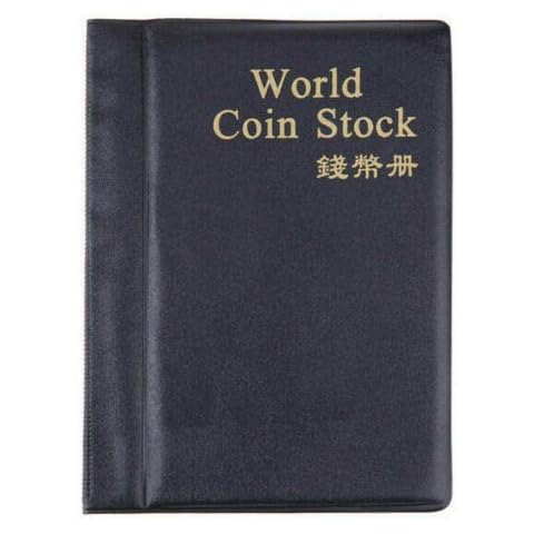 Vogueing Tool Penny Money Pockets, Coin Collectors Collecting 120 Coin Storage Coin Collect Album Book Holder(Black) Cover