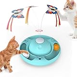 【Automatische Abschaltung】Das interaktives Katzenspielzeug hört auf, wenn Ihre Katze nach fünf Minuten aufhört zu spielen, und kann aktiviert werden, wenn Ihre Katze es wieder berührt. Es schaltet sich automatisch nach zwei Stunden ohne Berührung aus. Schalten Sie einfach das Katzenspielzeug ein und gehen Sie mit Zuversicht hinaus.