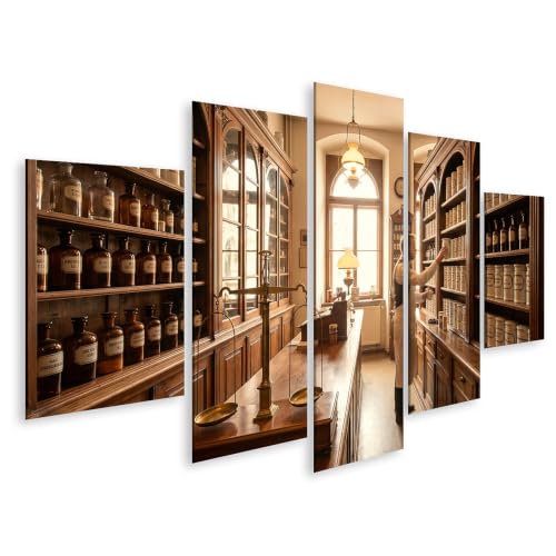 Tableau sur toile pharmacie historique vintage islandburner grand format salon 5 pièces