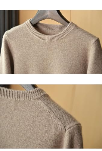 Men's Winter Cashmere Sweater Round Neck Sweater Thick 100 Percent Solid Mountain Pullover Sweater2