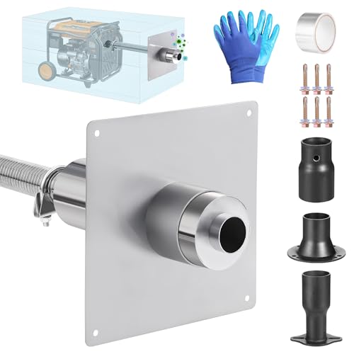 Generator Exhaust Extension Silencer Kit Portable Generator Muffler Silencer Kit (Must Be Used in Enclosed Spaces) Exhaust Noise Reduce 80% (Silver 25.53 Hose)