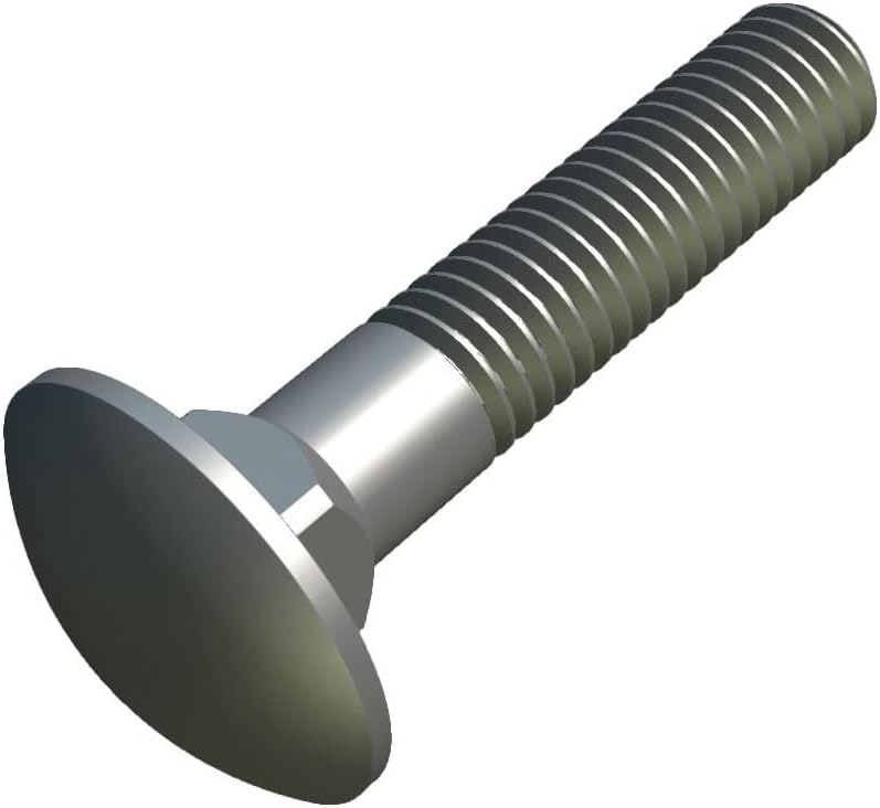 M10x200mm Coach Bolts by Keple, 5 Pack Alloy Steel, Square Neck