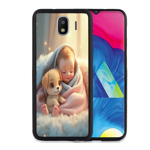 Xioolia Phone Case Compatible with Galaxy M01 M02S M10 M11 M12 M13 4G M13 5G/A04 4G C7 F13 F62 F22 J2 PRO J5 Prime F52 5G J8 with Baby-CH2 Black TPU Rubber Protection Case