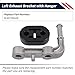 Promrmr Driver Side Rear Left Exhaust Bracket with Hanger Rubber Muffler Support Assembly 68275662AB Compatible with Dodge Ram 1500 3.0L 5.7L 6.2L 2019-2025