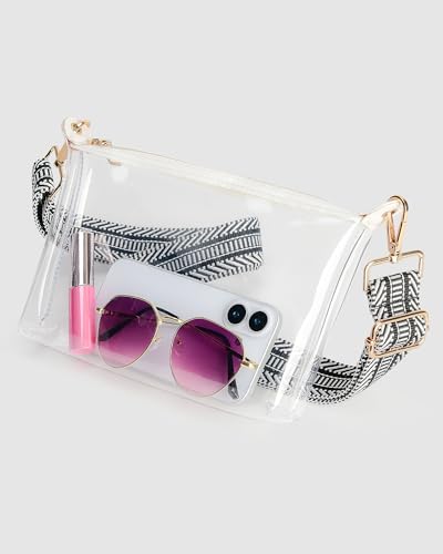 Image of FANGSUN Clear Purse for Women, Clear Crossbody Bag Stadium Approved, Small Transparent Handbag for Concert Event Festival