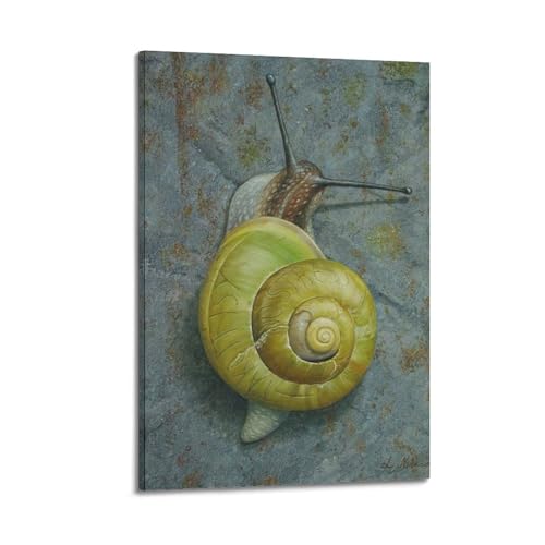 Toile escargot CMHONLY poster mural nature pour créer un salon zen et moderne 40x60 cm