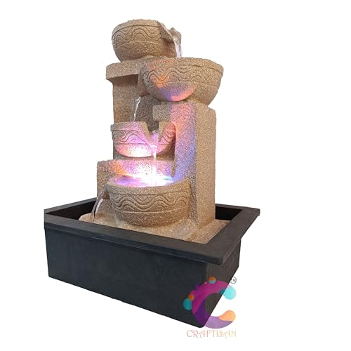 Image of Decorative Table Top Water Fountain for Home Decor /Office /Indoor & Outdoor /Garden /Puja Room /Vaastu (C-025)
