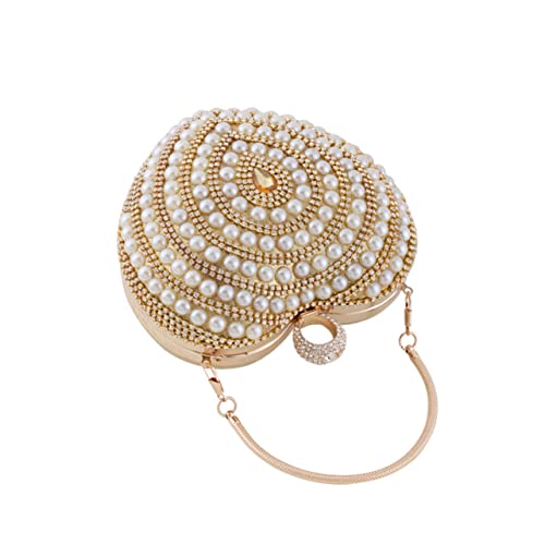 Pochette élégante femme finis les sacs encombrants en mariage avec ce cœur strass