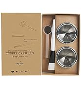 RECAPS Aluminum Espresso Lids - 120 Pack Refillable Pod Seals For Nespresso Original Line