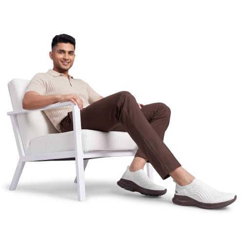 Image of Neeman's Curve Knit Slip On Shoes for Men | Casual Slip On Shoes | Lightweight Walking Shoes | Breathable Knit Upper | Comfortable Cushioned Shoes | Stretch Fit | EVA Sole with Grip