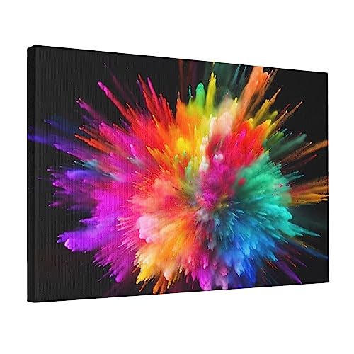 Impression sur toile explosion de couleur moderne et haute définition prête à poser
