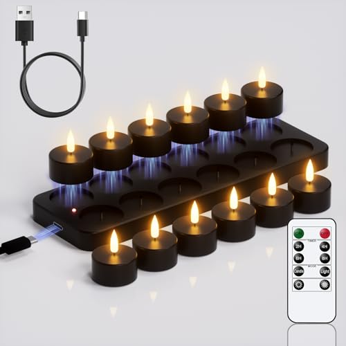 Bougies chauffe-plat LED à piles pour Halloween et soirées d'horreur avec télécommande