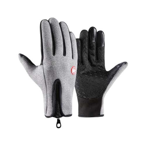 Winter Gloves Unisex, Thermal Touch Screen Windproof Gloves, All-Day Warmth, Waterproof Touchable Screen Gloves for Skiing Cycling with Antislip (C, M)