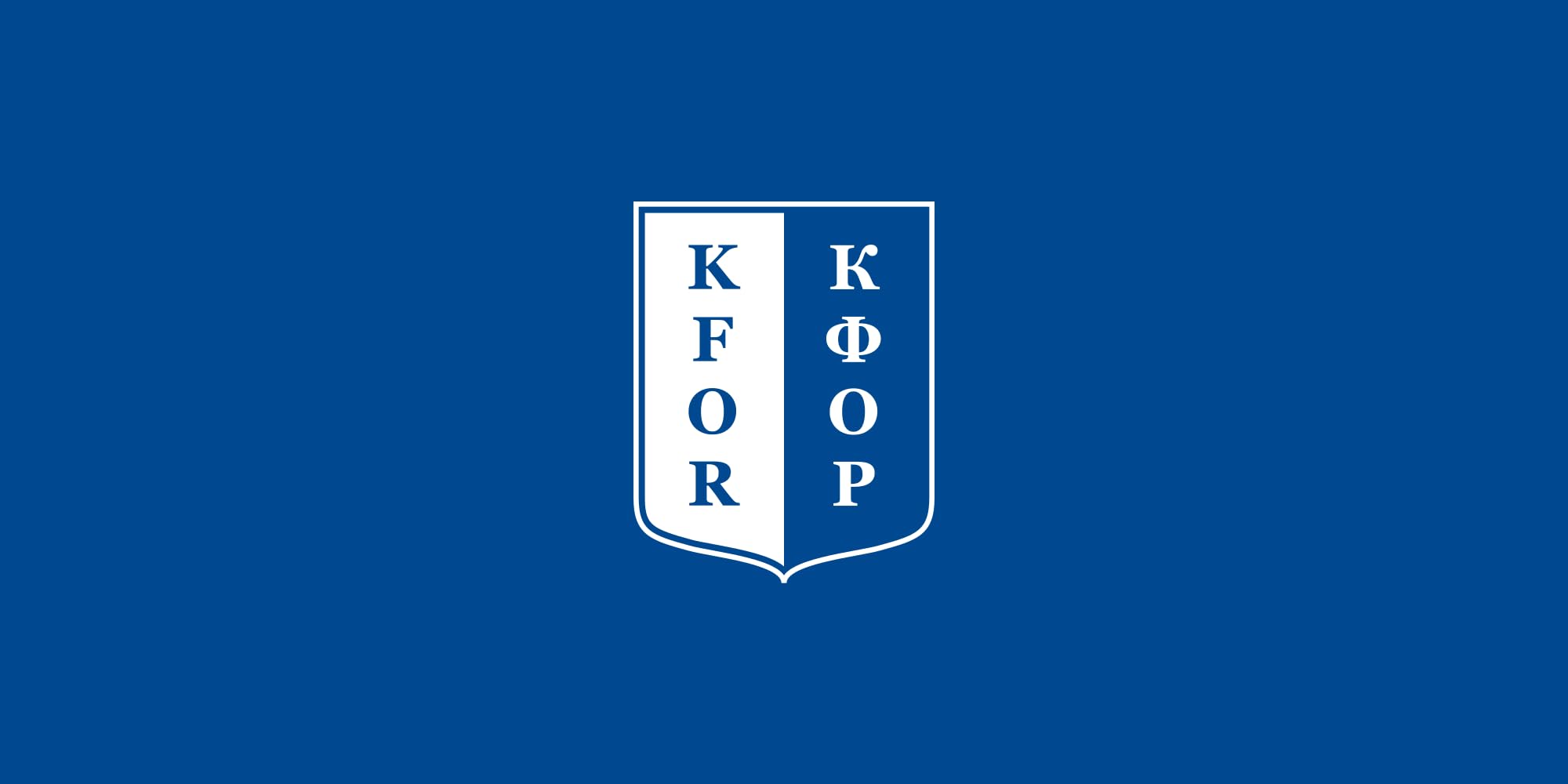 Drapeau KFOR Kosovo Force 1.35m² grand modèle pour commémoration