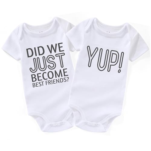 Did we just become best friends sibling set twins baby items twins essentials must haves baby clothes Baby Bodysuits