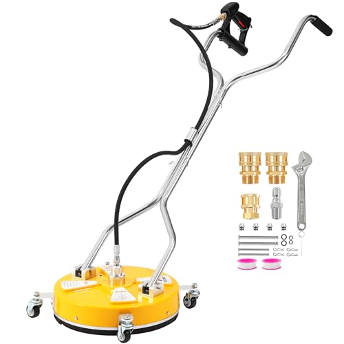 Image of Tool Daily 16.5 inch Pressure Washer Surface Cleaner with Dual Handle, Surface Cleaner for Pressure Washer Attachment with 4 Wheels for Driveway, Sidewalk, Patio, Deck Cleaning