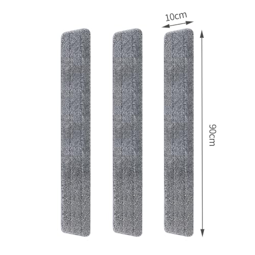 Repuesto de cabezal de fregona de microfibra, paquete de 3, almohadillas lavables para limpieza de suelos en madera, azulejos, mármol