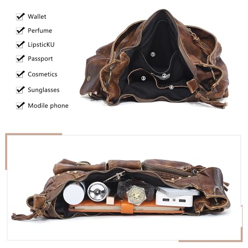Bolso Hobo para Mujer en Cuero Vegano Suave miniatura 7