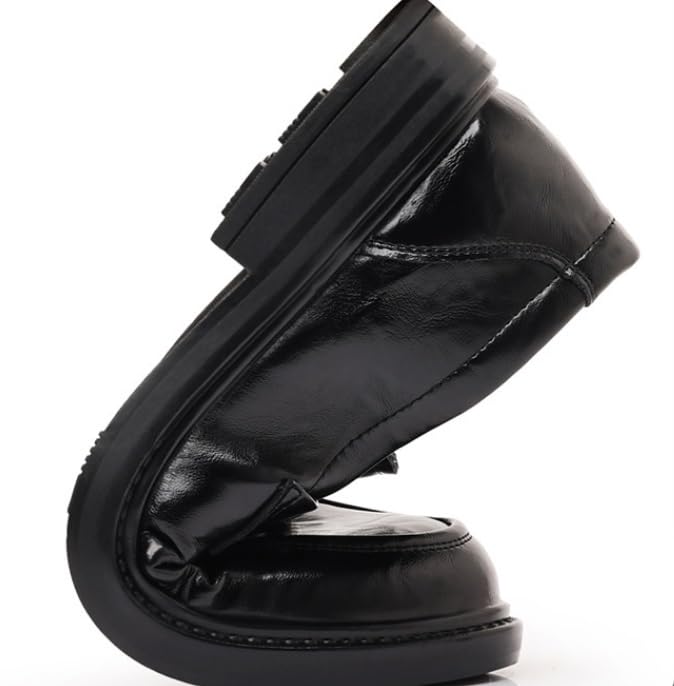 Men’s Wingtip Pointed Toe Oxfords Mens Slip-On Leather Dress Shoes Breathable Leather Brogue Shoes3