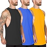 Muscle Killer 3 Pack Men's Muscle Cut Off Gym Workout Stringer Tank Tops Bodybuilding Fitness...
