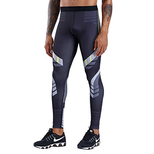 Image of CANGHPGIN Men's Compression Dry Cool Sports Tights Pants Baselayer Running Leggings Yoga Sports Tights Pants