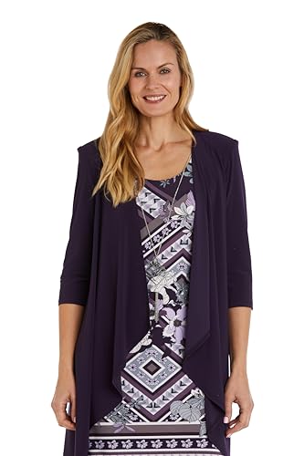 R&M Richards 2PC Formal Daytime Dress W/Printed Jacket2