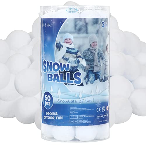 Wit & Work Lot de 30 fausses boules de neige d'intérieur pour enfants - Jouets de lutte pour garçons et filles - Jeu de neige d'intérieur et d'extérieur Cover