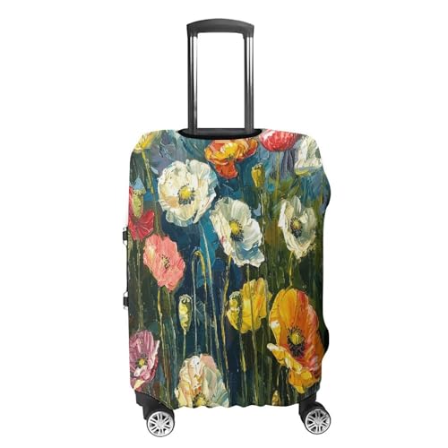 Dark Green Plants Travel Luggage Cover Washable Anti-scratch Suitcase Protector Dustproof Protective Cover Case for Wheeled Luggage Fits 19-32 Inch Luggage4