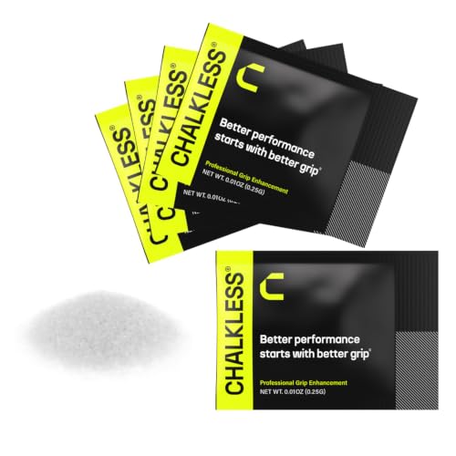 Image of Chalkless Grip Enhancer - Premium Liquid Chalk Alternative & Less Mess Hand Chalk for Weightlifting, Powerlifting, Yoga, Gaming, Climbing, Non-Toxic Long-Lasting & Reliable (0.25 Gram, 5 Pack)