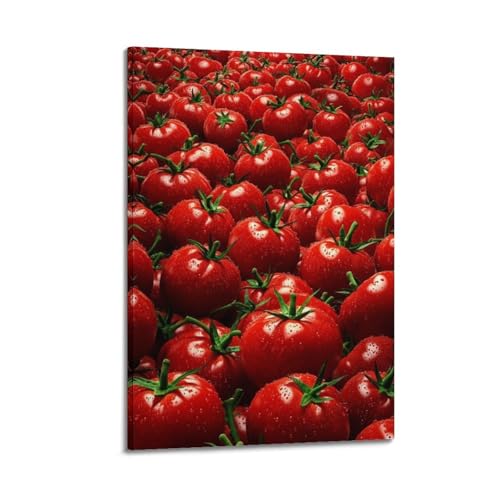 Poster mural tomates rouges ZHOUKEG pour raviver une cuisine sombre et vide