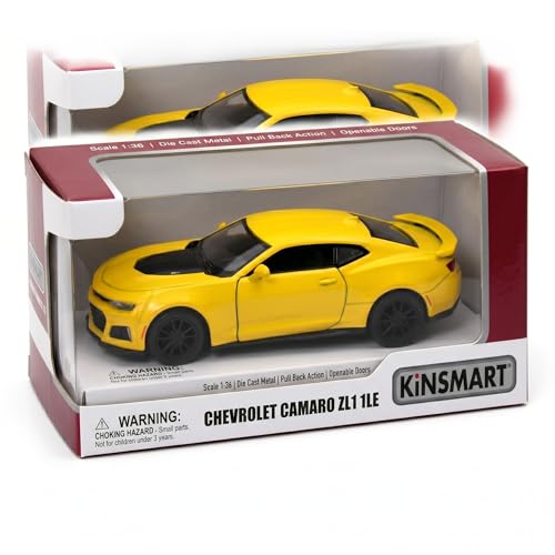 Image of Wizplex Kinsmart Chevrolet Camaro ZL1 1:36 Scale Officially Licensed Die-Cast Metal Car Model - Pull-Back Action Openable Doors Collectible Toy for Kids & Collectors
