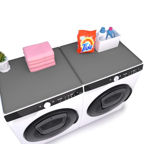 2PCS Silicone Washer and Dryer Top Cover Mat, 27