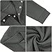 Lexiart Mens Fashion Quilted Long Sleeve Sweatshirts Thermal Stand Collar Quarter Button Up Pullover Sweatshirt Grey