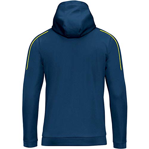 JAKO - Veste à Capuche Classico, Femme, Bleu Nuit/Citro, 36