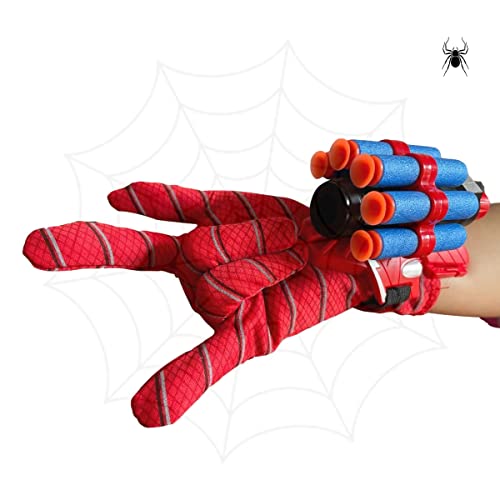 Luva Lança Teia Dardos Nerf Homem Aranha