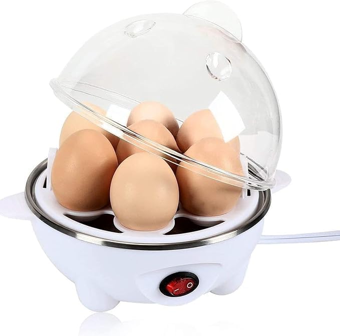 Cozedor Elétrico de Ovos a Vapor, Portátil, 7 Unidades, com Desli...