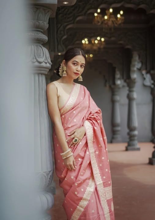 Image of Flosive Women's Cotton Saree With Blouse Piece