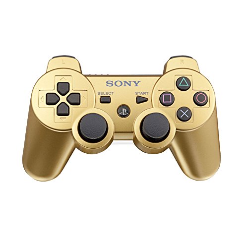 Preisvergleich Produktbild Sony Playstation 3 PS3 Dualshock Bluetooth Wiederaufladbare Kabellose Controller, gold