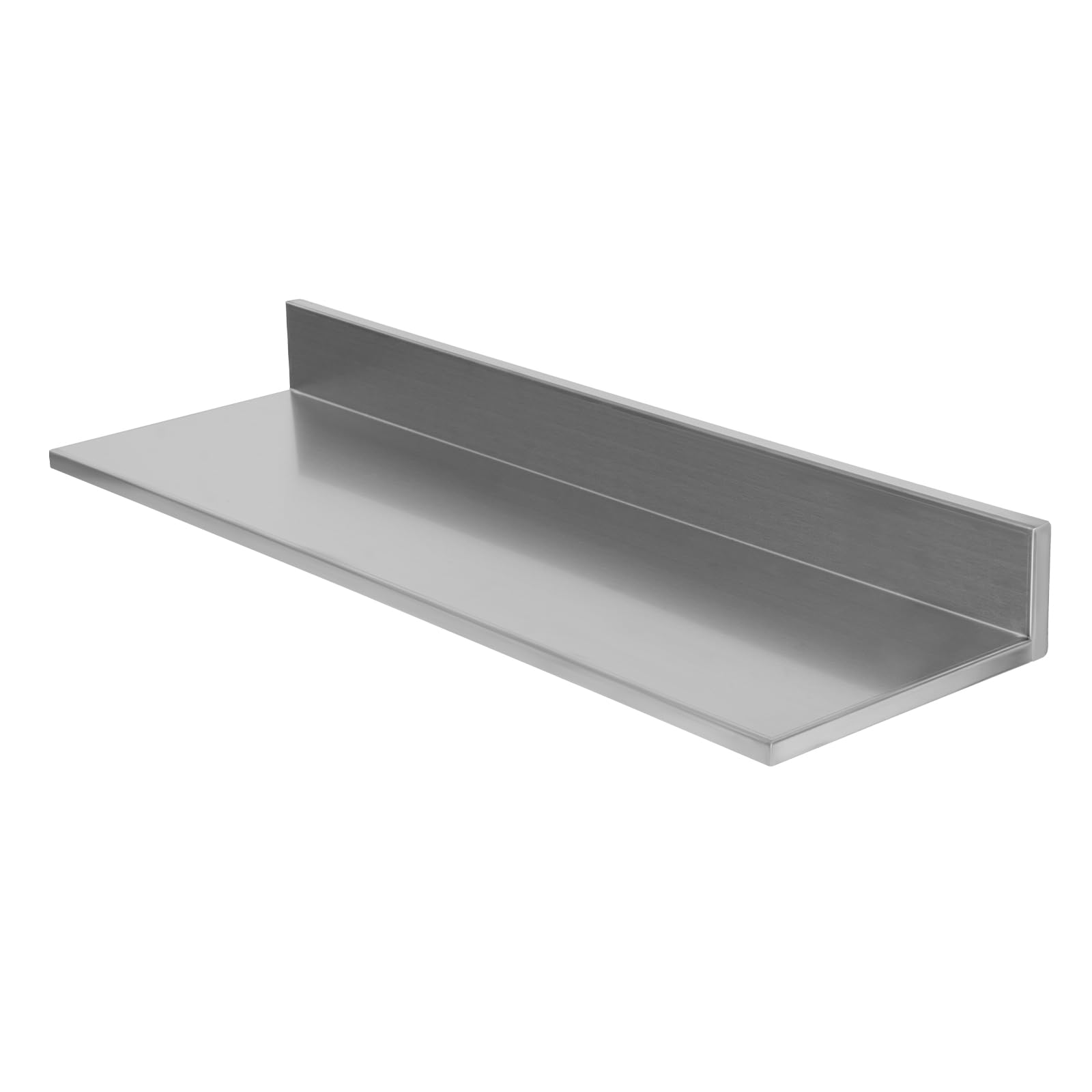 Set di 2 mensole da parete per cucina, in acciaio inox, montaggio a parete