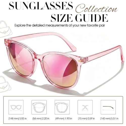 Image of Myiaur Polarized Sunglasses for Women with UV400 Protection Mirrored Lens