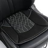 SHIMAKYO カーシートクッション 車用 低反発 通気 運転席 助手席 オフィス 自宅用 滑り止め 抗菌防臭 蒸れにくい 年間使える ズレ防止仕様 おしゃれ 44×45cm