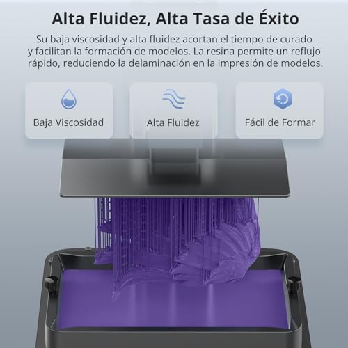 Image of ANYCUBIC 3D Printer Resin, ABS-Like Resin Pro 2 with Enhanced Strength and Toughness, Performance far Superior to ABS-Like Resin, Low Odor, Wide Compatible for All Resin 3D Printers (Purple, 1kg)